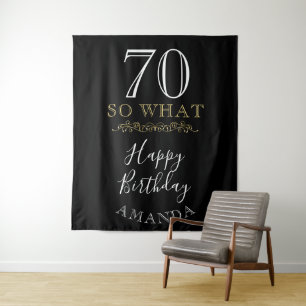 70 So, was lustiges Zitat Black Elegant 70. Geburt Wandteppich