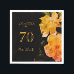 70 so What Yellow Rose Funny 70 th Birthday Party Serviette<br><div class="desc">70 so Was Gelbe Rose Funny 70. Geburtstag Party Napkins. Füge Deinen Namen hinzu.</div>