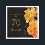 70 so What Yellow Rose Funny 70 th Birthday Party Serviette<br><div class="desc">70 so Was Gelbe Rose Funny 70. Geburtstag Party Napkins. Füge Deinen Namen hinzu.</div>
