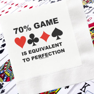 70% Spiel entspricht Perfection Bridge Spaß Serviette