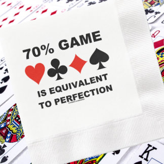 70% Spiel entspricht Perfection Bridge Spaß Serviette