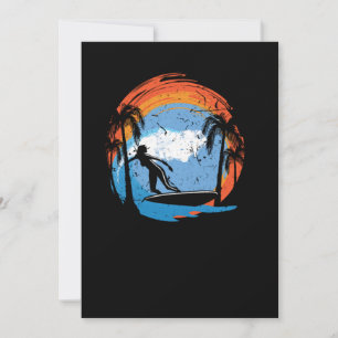 70.Surfing Surfer Girl Surfbrett Sonnenschein Save The Date