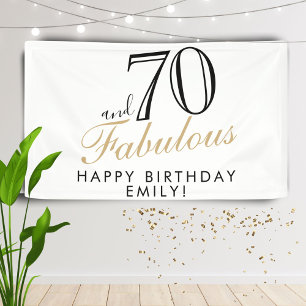 70 und Fabelhaft Eleganter 70. Geburtstag Banner