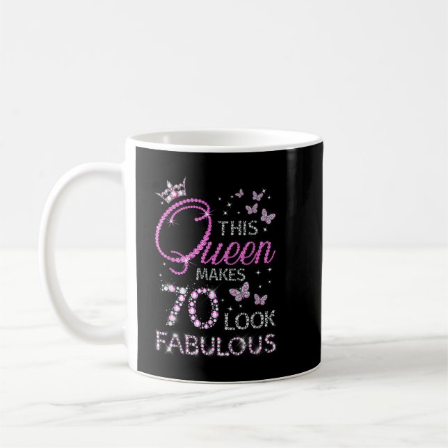 70 und fabelhafte 70 Jahre altes Geschenk 70. Gebu Kaffeetasse (Links)