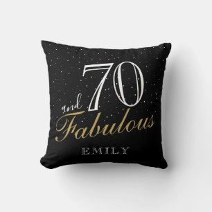 70 und fabelhafte Elegant Black 70. Geburtstag Kissen
