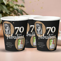 70 und fabulous Gold Glitzer 2 Foto 70. Geburtstag