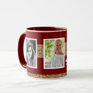 70 und fabulous Gold Glitzer 2 Foto 70. Geburtstag Tasse