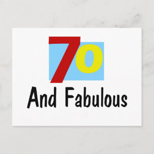 70 und Fabulous Postkarte