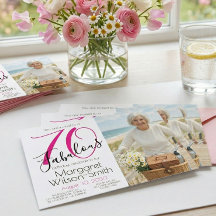 70 und Fantastisch Foto Pink Schwarz 70. Geburtsta