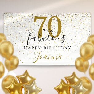 70 und fantastischer Geburtstag Elegant Gold und S Banner
