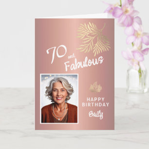 70 und fantastisches Laub 70. Geburtstagsfoto Karte