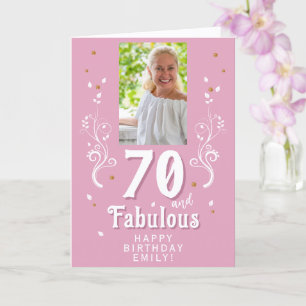 70 und fantastisches Laub 70. Geburtstagsfoto Karte