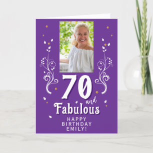 70 und fantastisches Laub 70. Geburtstagsfoto Karte