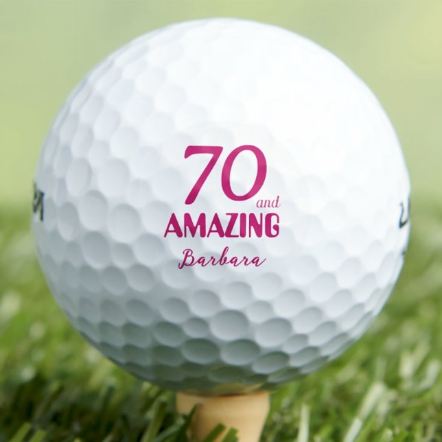70 und Phantastische Mama Geschenk - Rosa 70. Gebu Golfball (Von Creator hochgeladen)