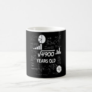 70 Years Old Bday Math Teacher 70th Birthday Gift Kaffeetasse