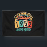 70 Years Old Of Be Awesome In 1952 70th Birthday Banner<br><div class="desc">70 Years Old Of Be Awesome Vintage Born In 1952 70th Birthday</div>