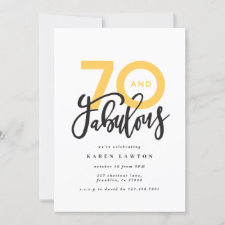 70 zum guten, modernen Geburtstag machen