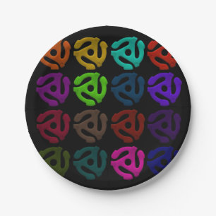 70er 45 Vinylplastikeinsatz-Aufzeichnungs-Muster Pappteller