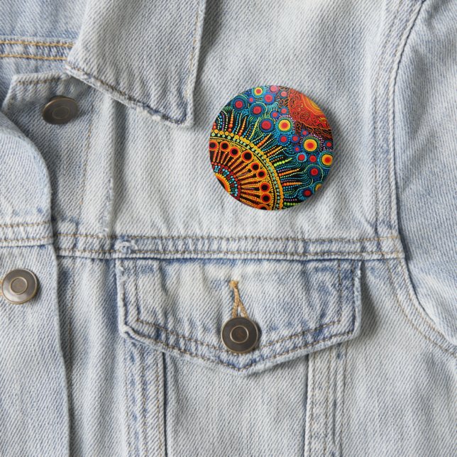 70er 60er Psychedelischer Hippie Retro Hip Button (Beispiel)