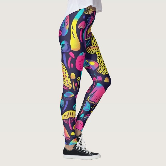 70er 60er Psychedelischer Hippie Retro Hip Leggings (Rechts)