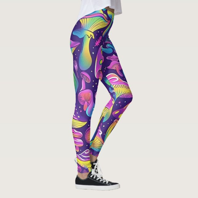 70er 60er Psychedelischer Hippie Retro Hip Leggings (Rechts)