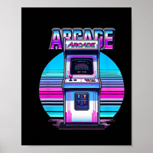 70er 80er 90s Vintag Retro Arcade Video Game Old S Poster
