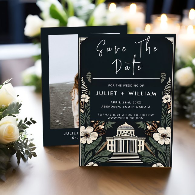 70er 80er Fast Bold Boho Courthouse Wedding Save The Date (Von Creator hochgeladen)