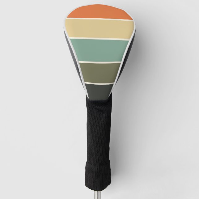 70er 80er Retro Streifen Golf Headcover (Vorderseite)