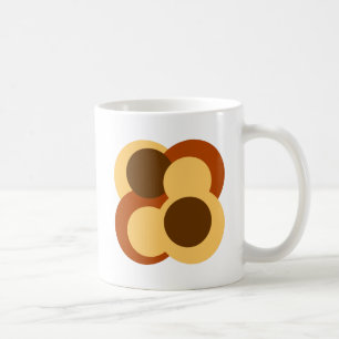 70er Abstrakte geometrische Rundformen Kaffeetasse