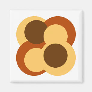 70er Abstrakte geometrische Rundformen Magnet