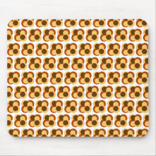70er Abstrakte geometrische Rundformen Mousepad