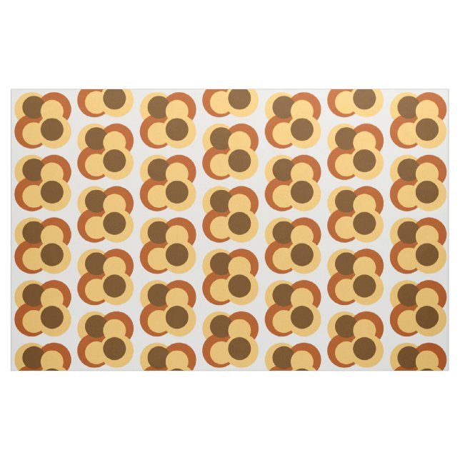 70er Abstrakte geometrische Rundformen Stoff (Fat Quarter (45,7 x 55,9 cm))