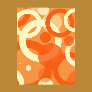 70er Ästhetik Orange Swirl Postkarte