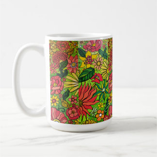 70er Blume Kaffeetasse