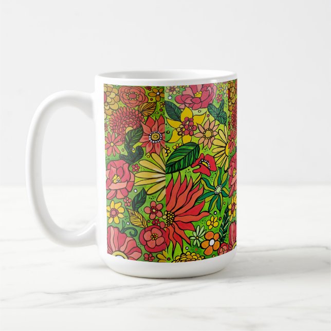 70er Blume Kaffeetasse (Links)