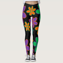 70er Blume Power Leggings
