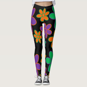 70er Blume Power Leggings