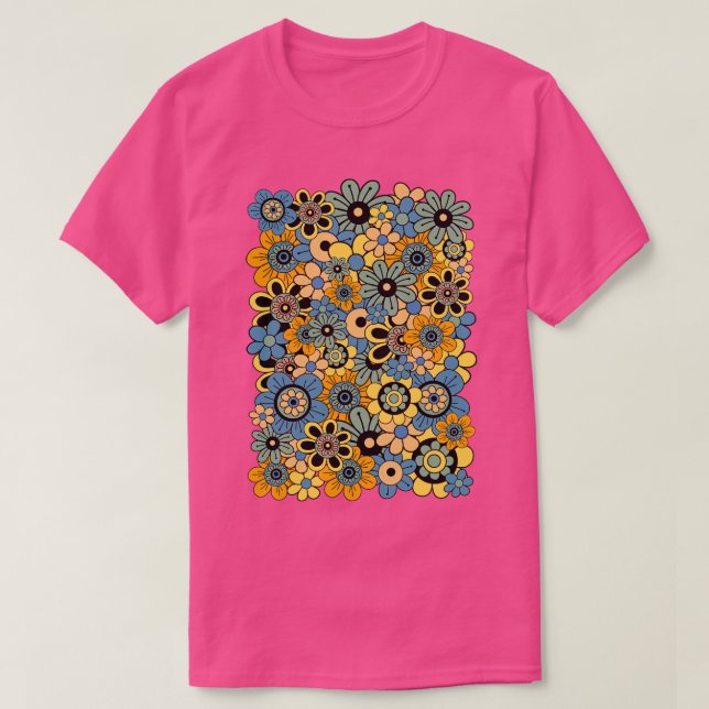 70er Blume Power T-Shirt (Design vorne)