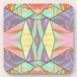 70er Boho Marble Vibes Getränkeuntersetzer