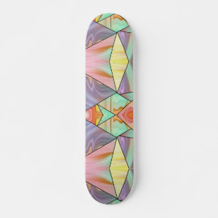 70er Boho-Marmor-Stimmung Skateboard