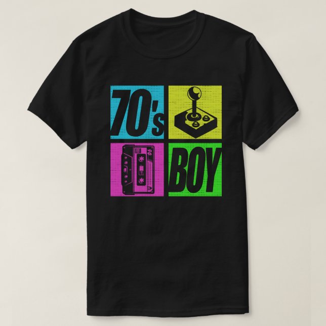 70er Boy 1970er Fashion 70 Theme Party Seventies T-Shirt (Design vorne)