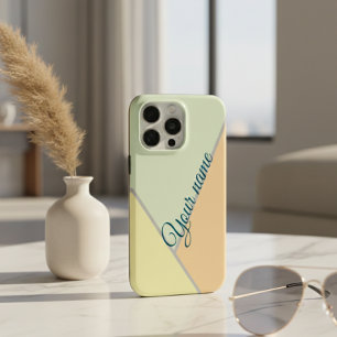 70er Color block Sage green Dreiecke Individuelle Case-Mate iPhone Hülle