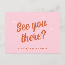 70er Disco Glitzern Colorful Modern Retro Hochzeit Postkarte