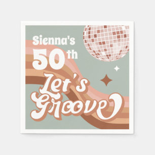 70er Disco Party Napkins Serviette