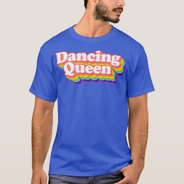 70er Disco Rainbow Dancing Queen T-Shirt (Vorderseite)