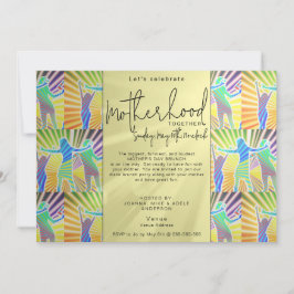 70er Disco Retro Script Muttertag Abendessen Brunc Einladung