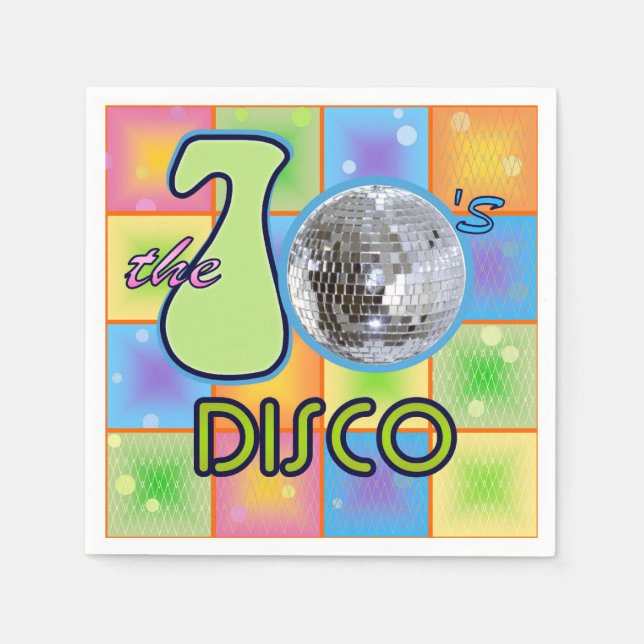 70er Disco Serviette (Vorderseite)