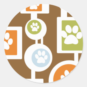 70er Druckfarben-Sticker Runder Aufkleber