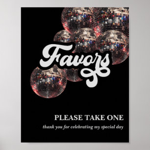 70er Favor Zeichen Disco Kugel Party Dekoration