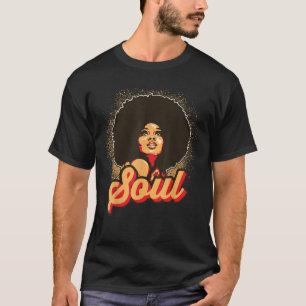 70er Funk Afro Frauen Soul Retro Vintage Style Gra T-Shirt